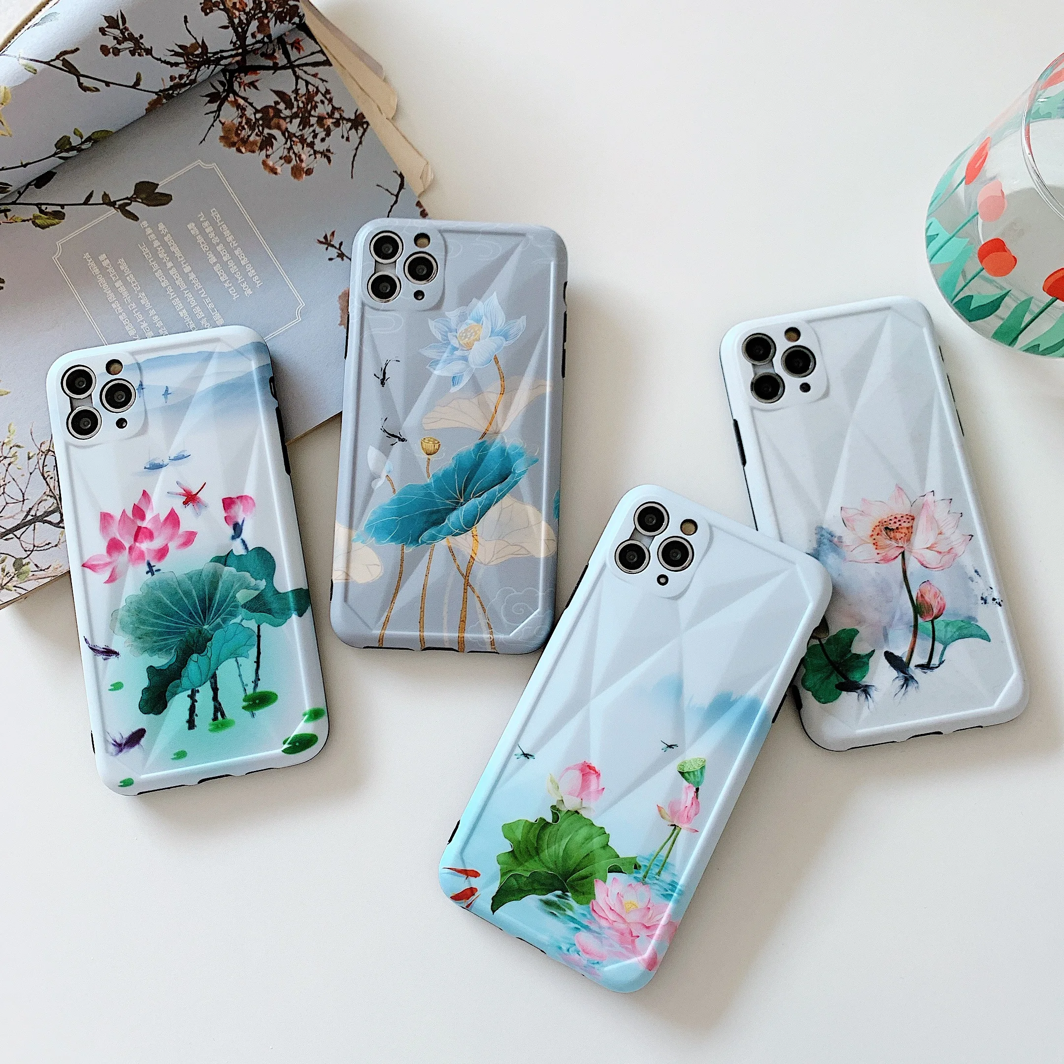 Силиконовый чехол для телефона с рисунком лотоса 3 дюйма|Бамперы| |