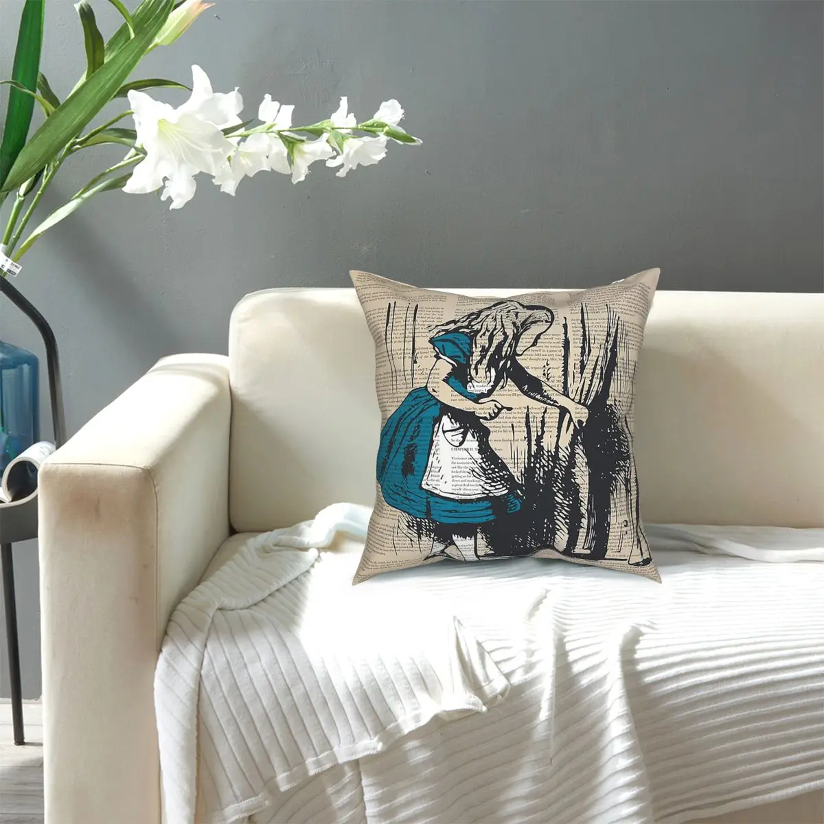 

Alice In Wonderland (3) Square Pillow Case Decorative Pillow Awesome Cushion Covers
