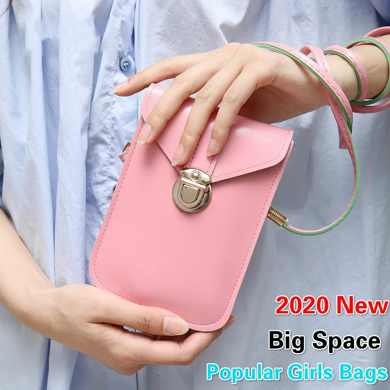 Женская сумка с пряжкой для мобильного телефона из ПУ кожи|Сумки телефона| |