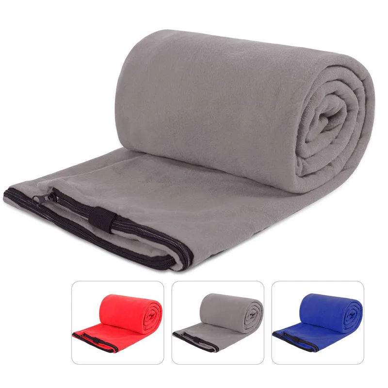 Флисовый спальный мешок для взрослых одеяло из микрофибры отдыха на открытом