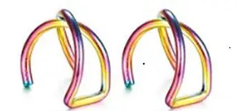 colorfulX one pcs BUENOS Fashion, золотой хрящ, панк, каффы для ушей, женские клипсы, серьги, не пирсинг, крест, полые C серьги с узором, клипсы, ювелирные изделия - Окраска металла: colorfulX one pcs