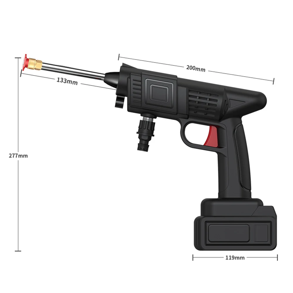 

Cordless High Pressure Car Washer Gun Handheld Auto Spray Powerful Car Washer Garden Water Jet 24V 5400mAh Rechargeable Battery