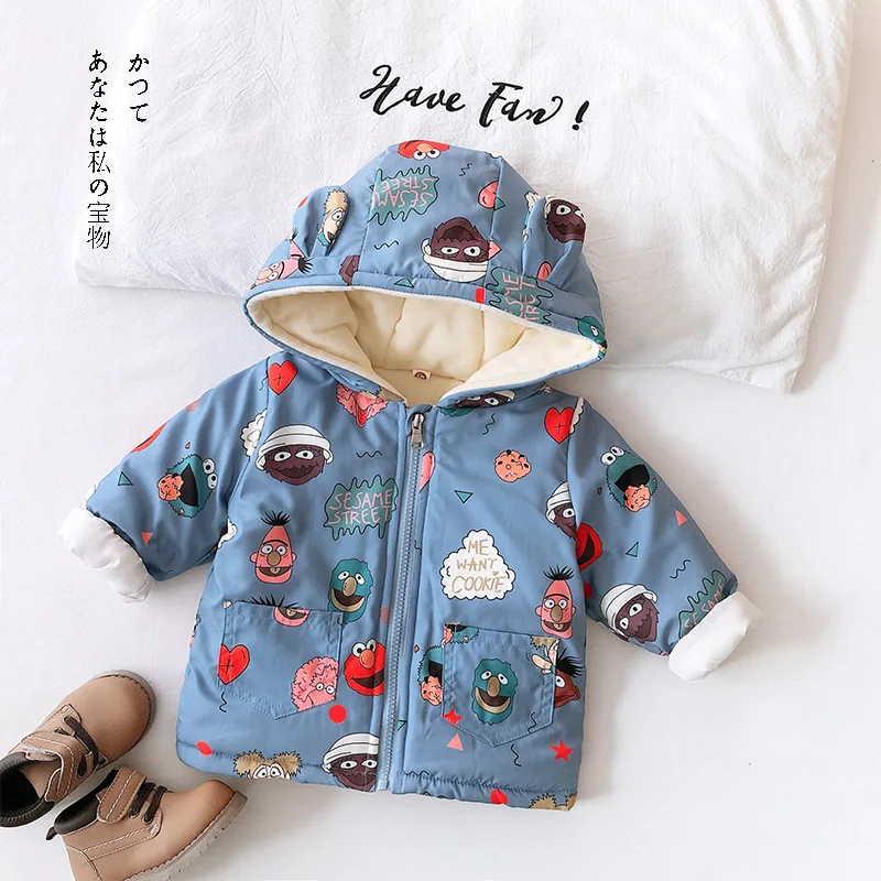 Коричневый Одежда для детей 1-4 лет; куртка; Новинка года; сезон осень-зима; модная теплая верхняя одежда с капюшоном для маленьких девочек; куртка; пальто; Рождество - Цвет: Коричневый