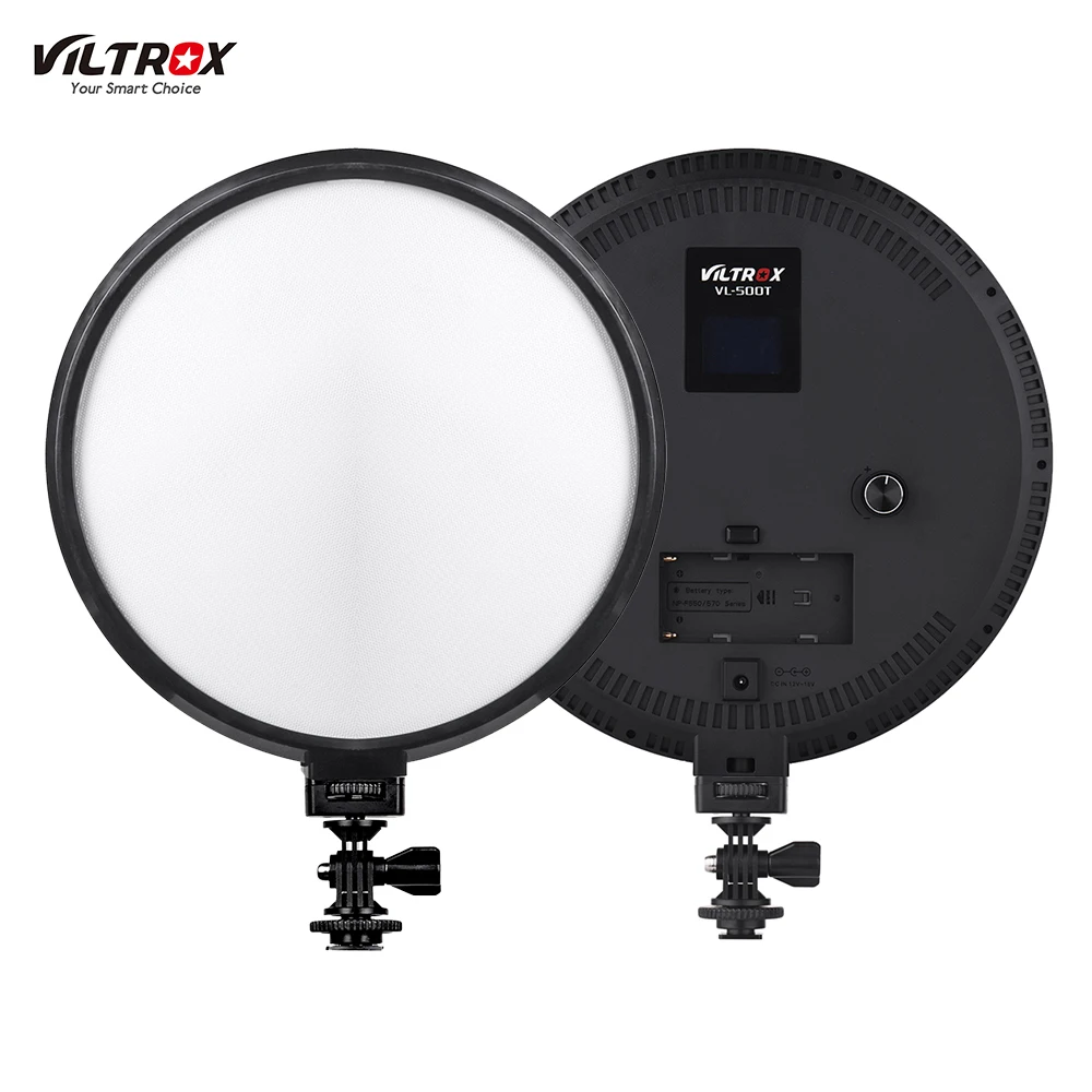 Black Viltrox VL-500T 9 дюймов круговой СВЕТОДИОДНЫЙ светильник 3300 K-5600 K CRI 95+ Макс. Мощность 25 Вт для портретной детской макросъемки - Цвет: Black