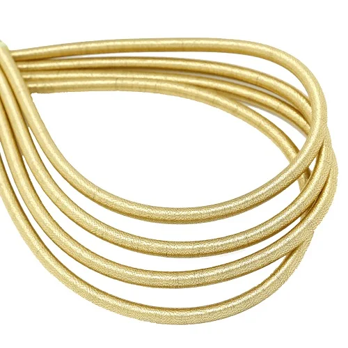 Gold 1 шт 5x45 см мягкий искусственный шелк ювелирный шнурок полые резиновые шнуры для изготовления ювелирных изделий, мульти-цветная Веревка Строка одежда материалы для рукоделия - Цвет: Gold