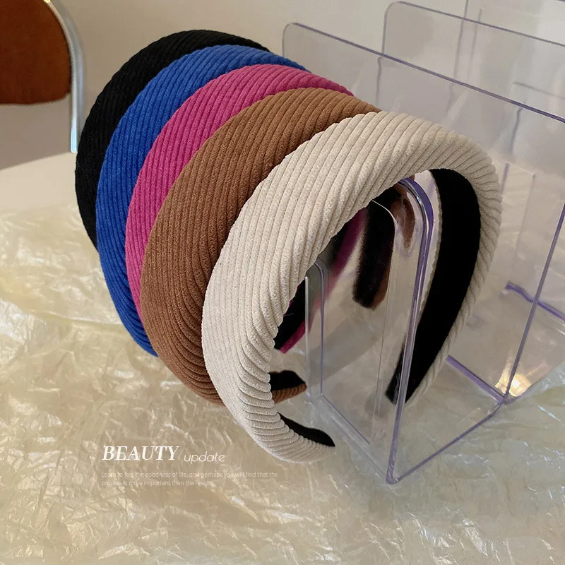 

Luxury Shiny Full Crystal Head Hoop Wide-Brimmed Headband Women Rhinestone Headband Sponge Point Diamond Hair Accessories Turban
