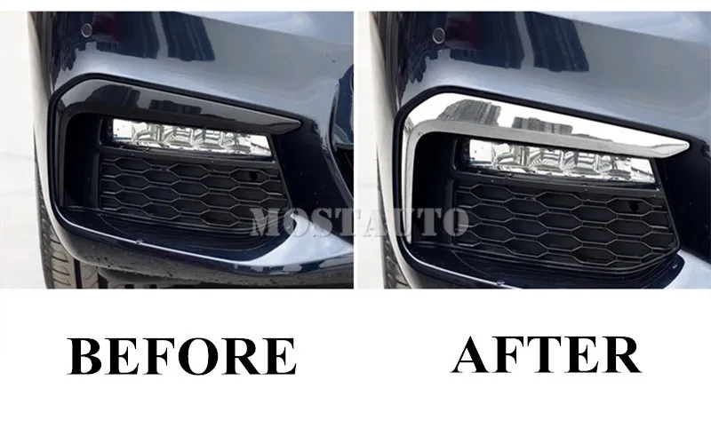 2 шт. хромированные насветильник ДКИ на передний бампер для BMW 5 серии G30 2017