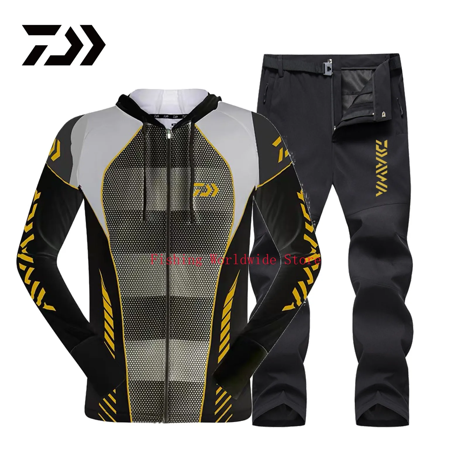

Новинка, мужская одежда Daiwa для рыбалки, дышащие, с защитой от уф, водонепроницаемые штаны для рыбалки, мужская уличная спортивная одежда, ко...