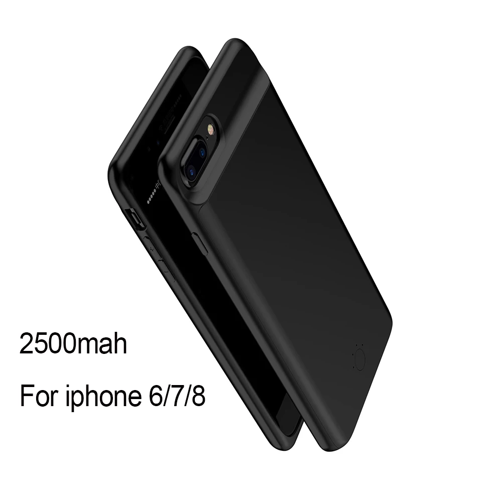 Горячая Распродажа, чехол для аккумулятора 2500 мАч~ 7000 мАч для iPhone 6, 6s, 7, 7 s, 8, 8s X, чехол для внешнего зарядного устройства для iPhone - Цвет: Темно-красный