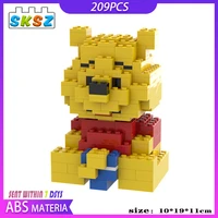 simulation bear diy cute animal model building blocks famous anime collectibles creative toys kids gifts for boy girl assemble
