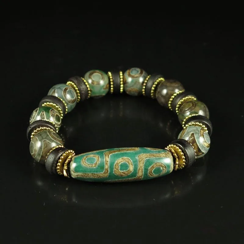 Tibetan Style Buddhist Prayer Beaded Bracelet Carve Tianzhu Beads Mala Rosary Bangle Jade Jewelry | Украшения и аксессуары
