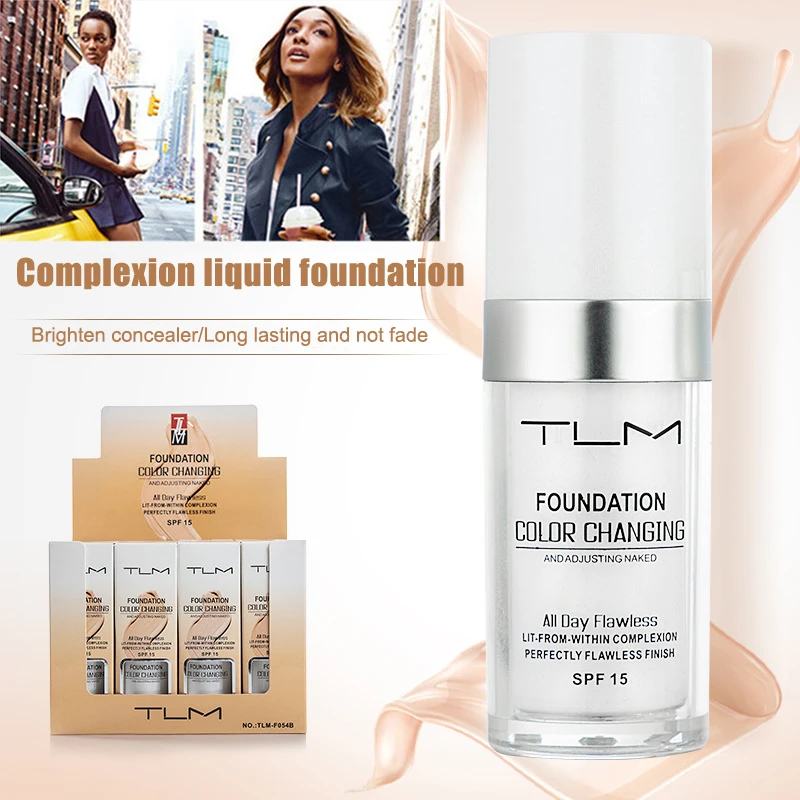 

Wholesale Temperature Change Color Liquid Foundation Brighten Portable Concealer Long Lasting No Fade M3