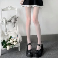 ladies summer black stockings sweet and thin lolita korean rompers base white stockings