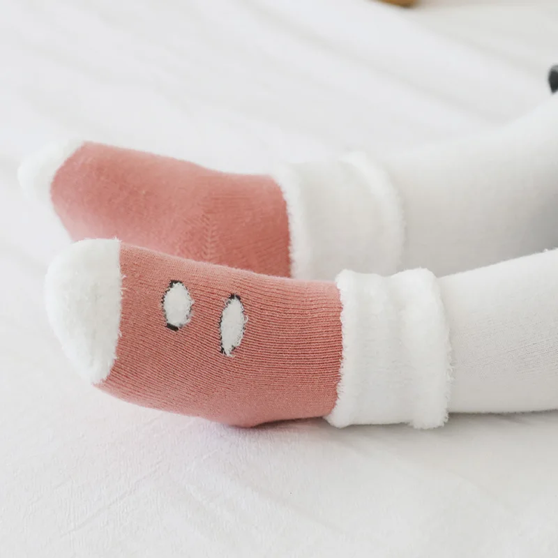 Calcetines gruesos de invierno para beb&eacute; reci&eacute;n nacido, Calcetines antideslizantes suaves para beb&eacute;, accesorios de ropa c&aacute;lida-1
