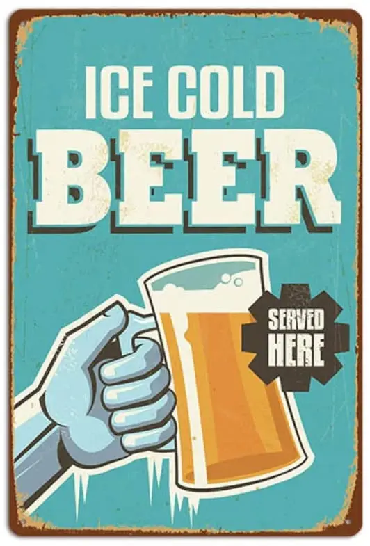 

Винтажный метельный знак-пиво Ретро жестяной декоративный знак настенный Декор металлическая плакатная пластина для бара подсказка