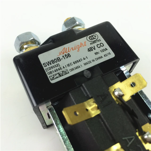 Оригинальный 48 В 100 А яркая модель контактор постоянного тока для тележки гольфа