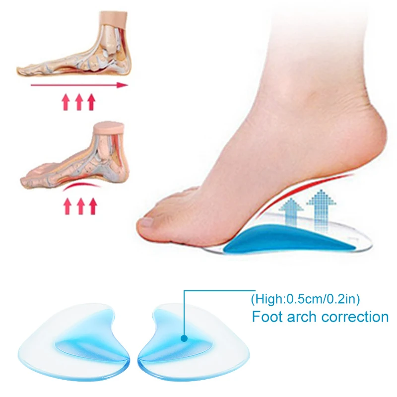 Sunvo Silicone Gel Children Orthotics Insoles for Kids Baby Flatfoot Orthopedic Corrector Arch Support Cushion Shoes Pads Sole