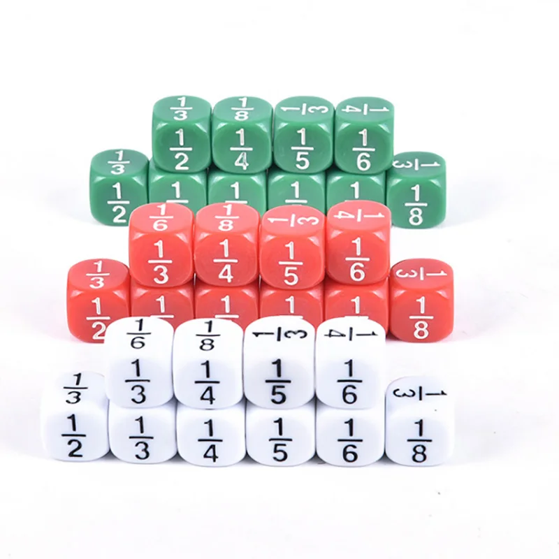 Фракционный аксессуар для игр цвет белый/зеленый/красный 16*16 мм|Кубики| |