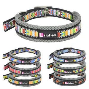 Dog Collar Reflective Soft Fashion Printed Adjustable Pet Dog Collar for Small Medium Large Dogs Collar Training Supplies
