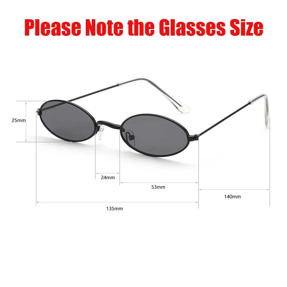 

1PC Fashion Design Retro Small Oval Sunglasses Okulary Vintage Shades Sun Glasses for Men Women Anti-blue light Eyeglasses