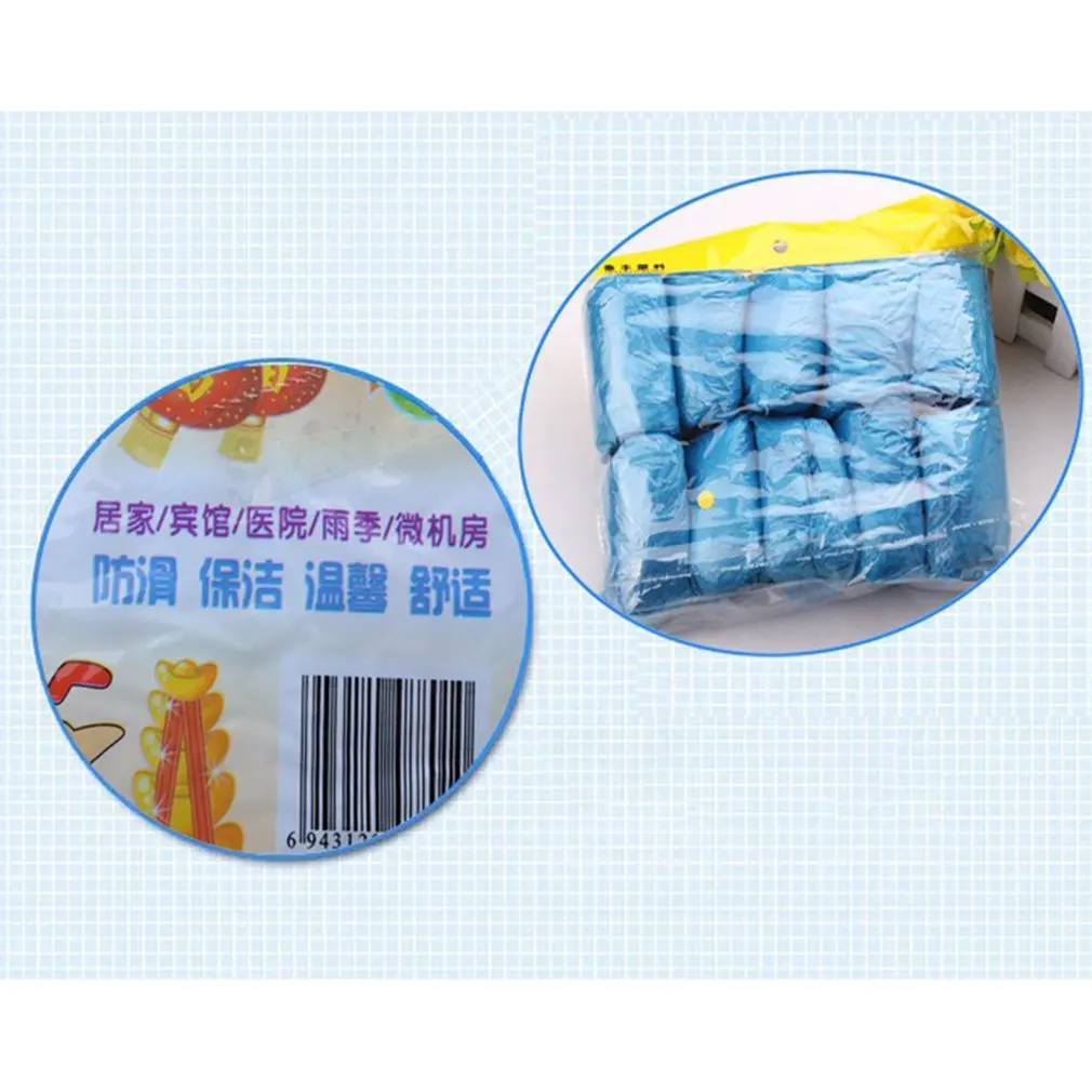 

100PCS Waterproof Boot Covers CPE Disposable Shoe Covers Rain Shoe Covers Mud-proof