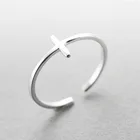Louleur 925 стерлингового серебра простой листсеребряный крест кольцо женский небольшой свежие листья кольца Регулируемый указательный палец модное серебряное кольцо 925 Jewelr
