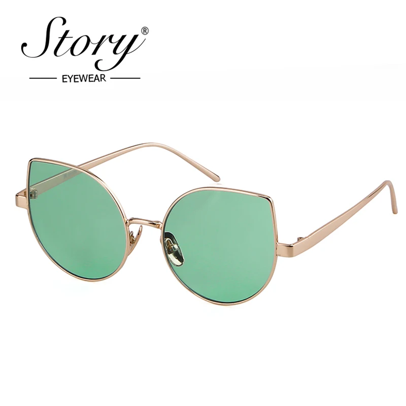 Солнечные очки кошачий глаз женские модные зеркальные солнечные аксессуары в