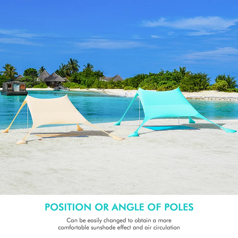 Online Ombrellone Da Spiaggia Portatile Da Campeggio Pergolato Tenda Antivento Per Esterni Gazebo Tenda Tenda Tenda 240X240CM Con Ancore Sandbag