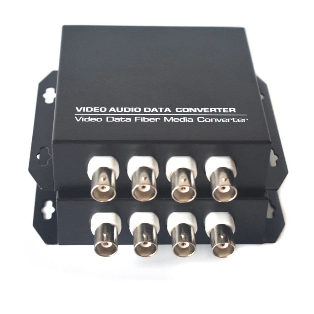 4 Channels Video over Fiber Optic Extender Converters for Camera Surveillance Transmitter and Receiver Single Mode and Multimode