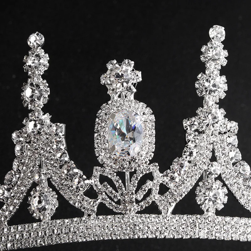 Веселая красавица Невеста инкрустированные циркониевые короны принцесса