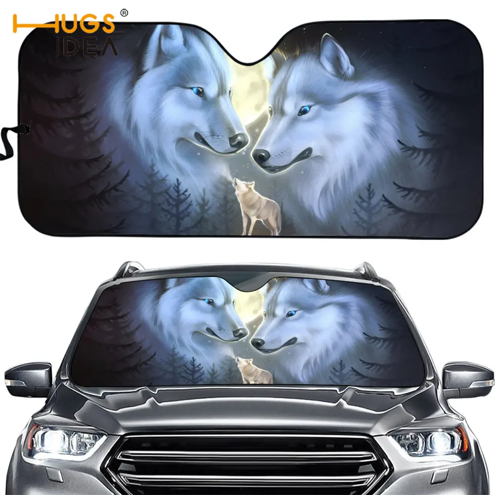 

Cool Art Cartoon Wolf Face Car Windshield Sunshade Auto Window Windscreen Cover Sun Shade Car-covers Car Solar Protect