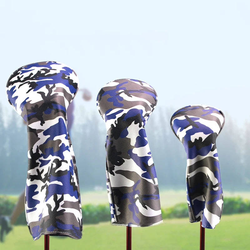 

4pcs Camouflage Golf Clubs Head Covers Set Headcover Drivers Fairway Protective Covers WHShopping