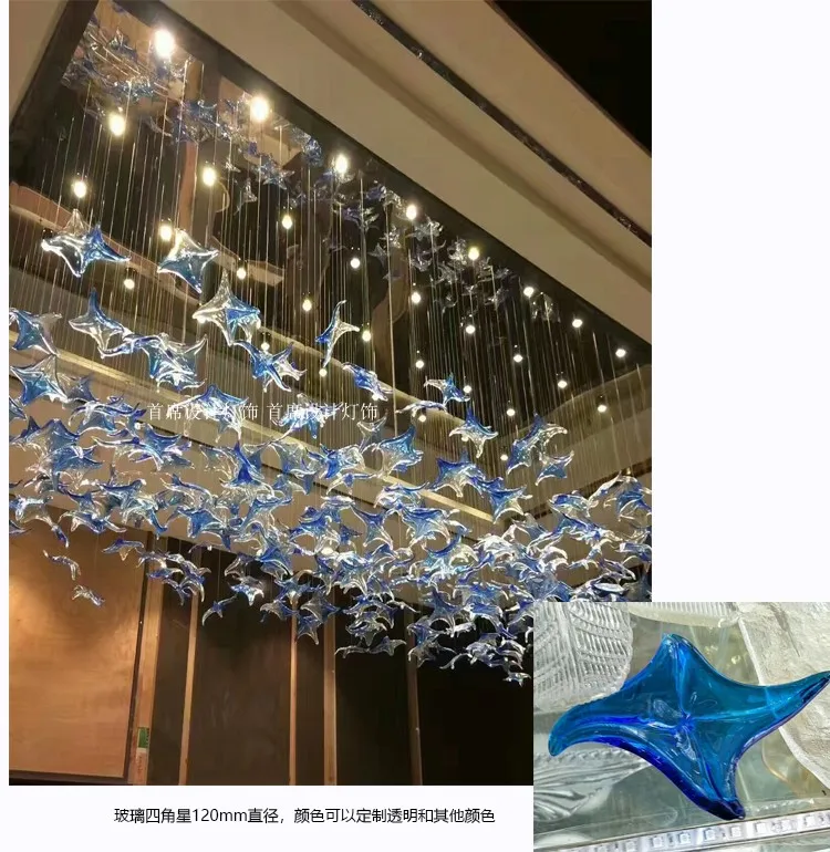 Украшение люстры передний стол песчаный офисный кристалл художественное стекло