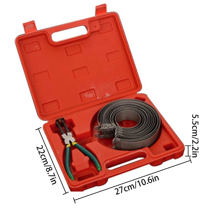 

QXNA Car Engine Piston Ring Compressor Kit Piston Ring Compression Tool with Lock Ring Pliers & 14 Piston Rings