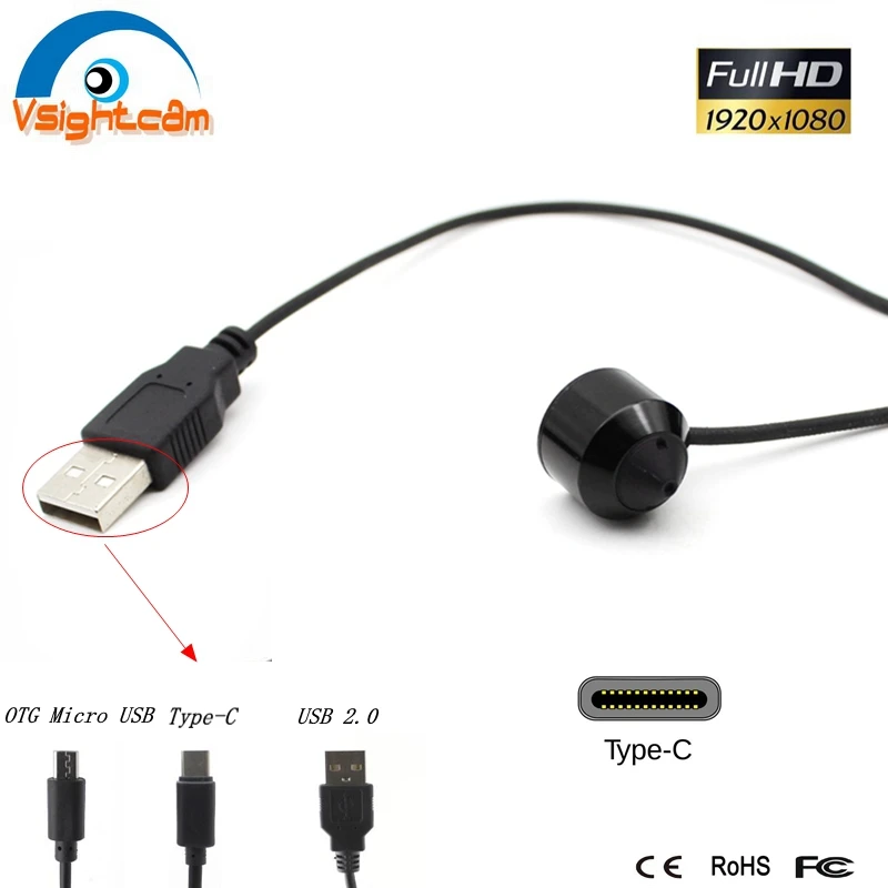 Микро-Размер 1080P HD мини OTG USB-камера для устройств Android использует Type C
