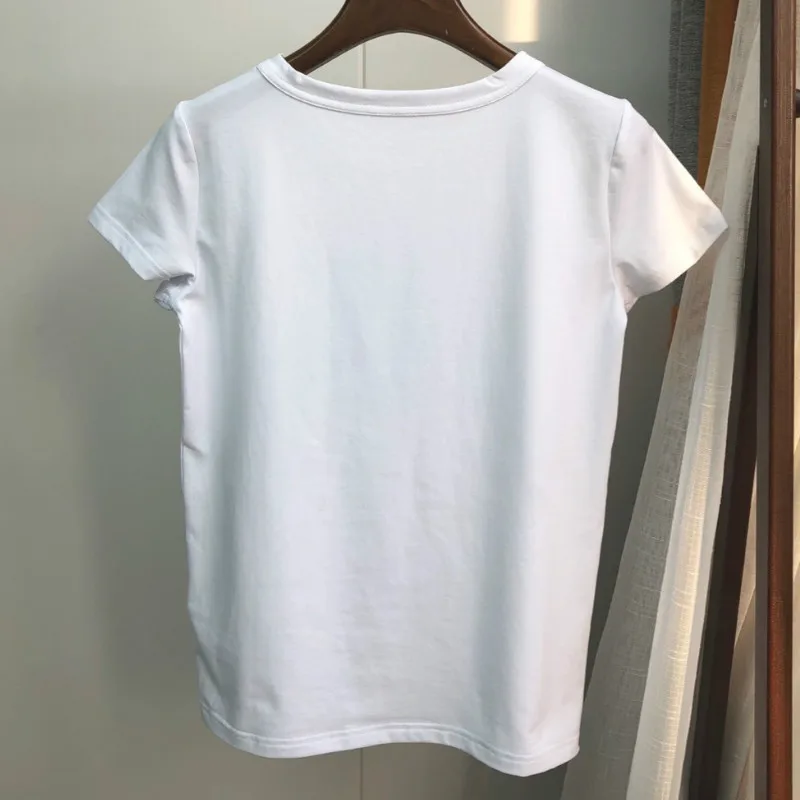 Для женщин Футболка маленькая белая футболка с короткими рукавами|Футболки| |