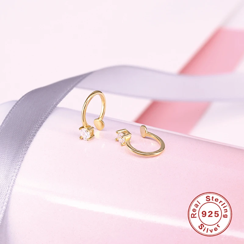 

2020 New 925 Sterling Silver Hanging Stud Earrings For Women Moon lightning Slice Charm Small Studs Earring Pendientes A30