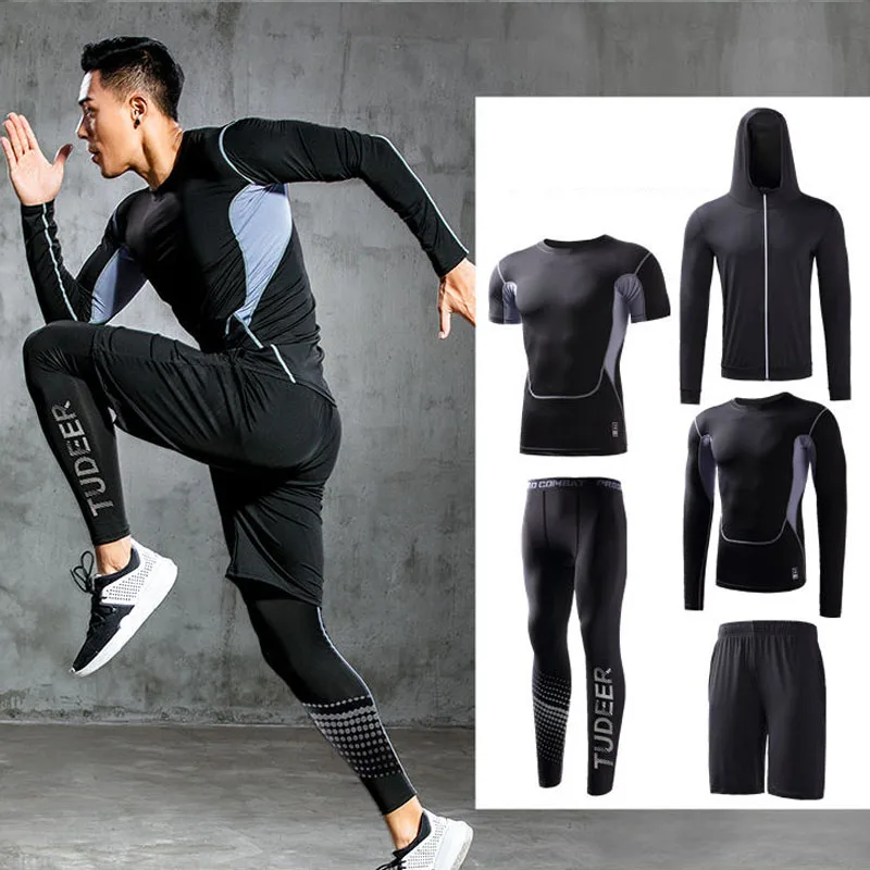 

Men's Tracksuit Gym Clothing Men Compression Sports Wear Fitness Clothes Running Jogging Suits Exercise Workout suit