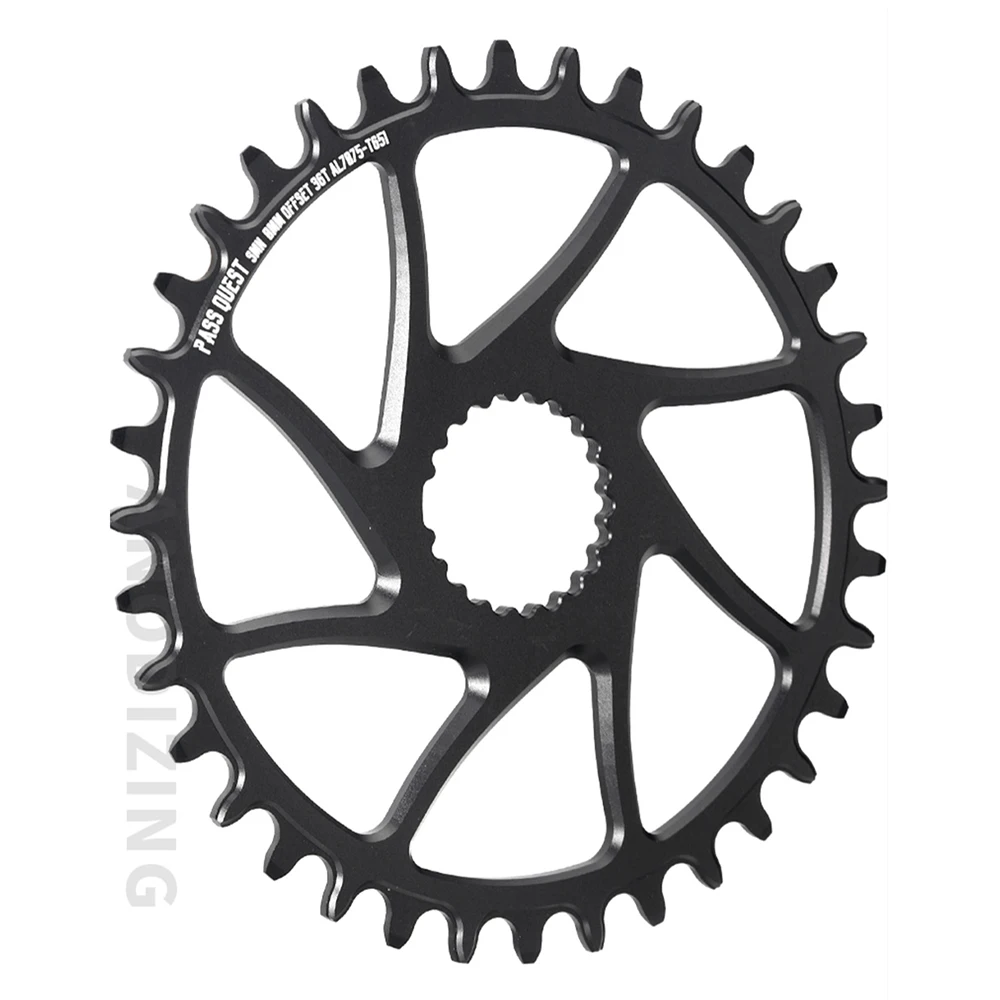 

PASS QUEST MTB Road Bike Chainring 0 Offset Narrow and Wide Tooth Plate Bicycle Chain Ring 30T 32T Direct Chainwheel for Shimano