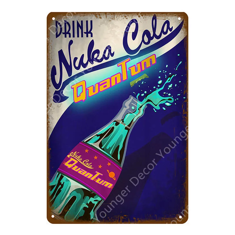 Напиток Nuka Cola квантовый плакат Fallout 3 4 игры металлические знаки настенный Декор для дома номер магазин отель железная живопись YI-111 - Цвет: YD5133AI
