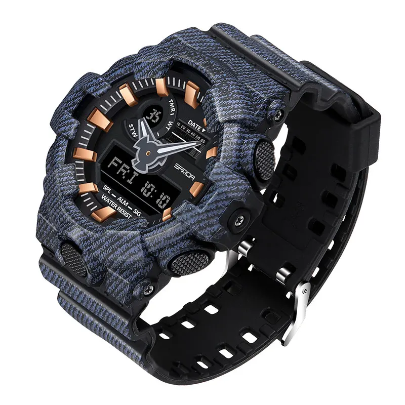 

SANDA 700 Sports Men's Watches Top Brand Luxury Military Quartz Watch Men Waterproof S Shock Wristwatches relogio masculino 2020