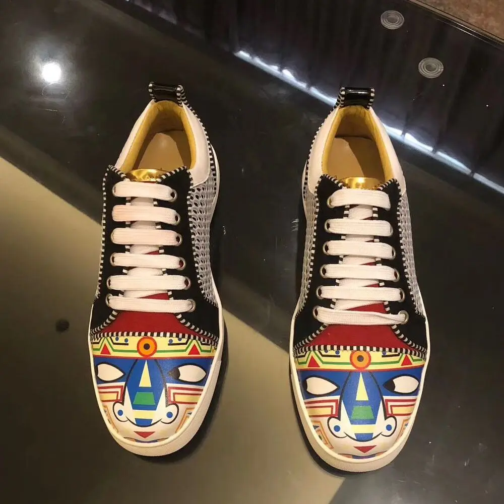 Великолепный дизайн Граффити Модная мужская обувь Мужские модельные туфли Обувь