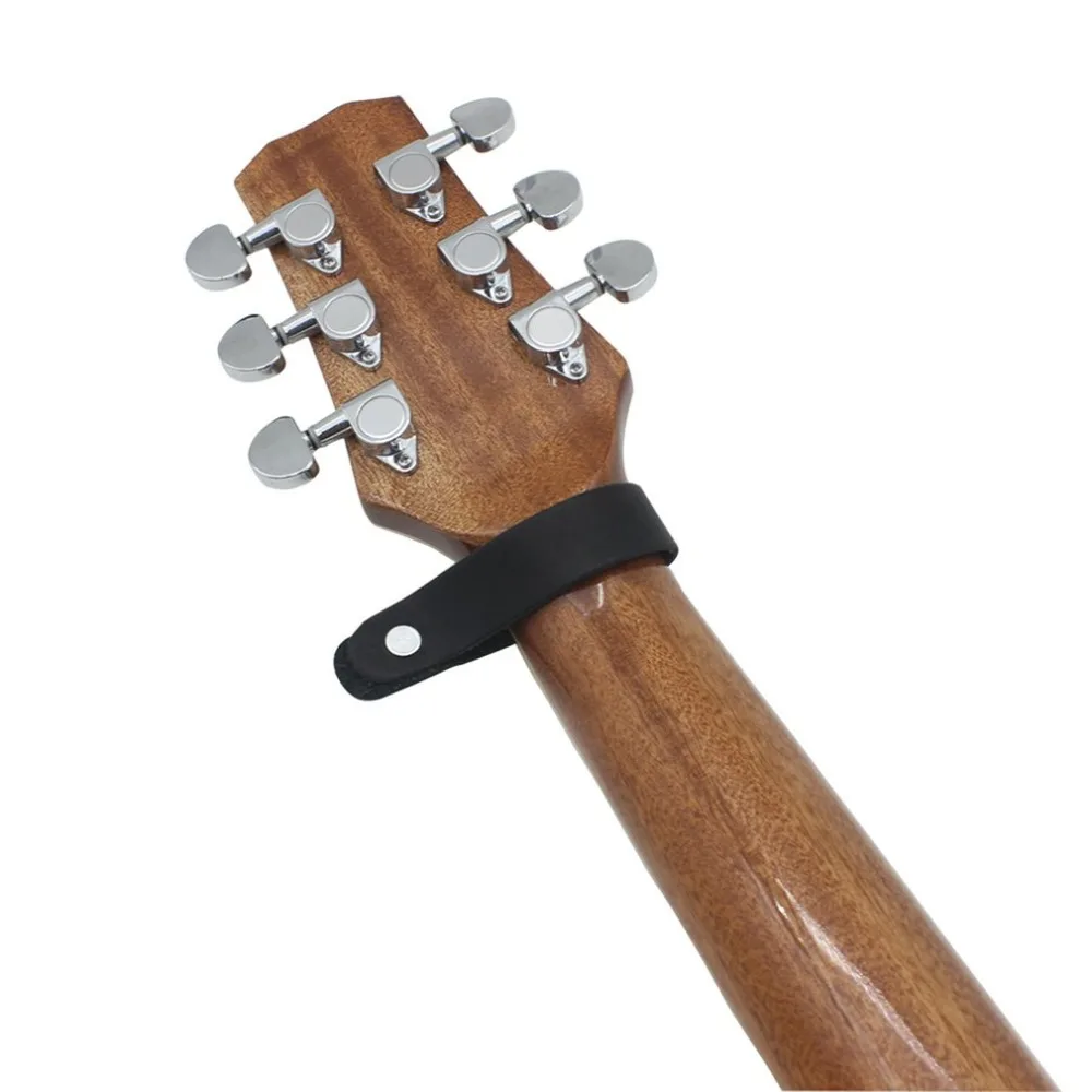 

1PC Acoustic Folk Classical Guitar Headstock Leather Neck Strap Adapter Extender with Metal Fastener Musical Accessories