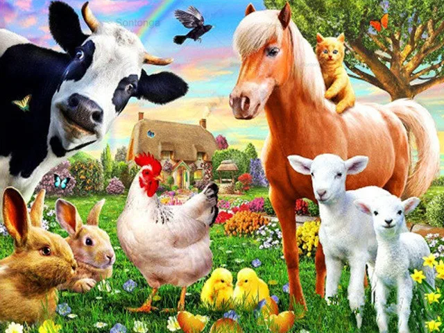 

Sontonga Rhinestone Painting Crystal Decor Diy Diamond Painting "landscape Horse" 3D Cross Stitch Pattern Diamond Embroidery