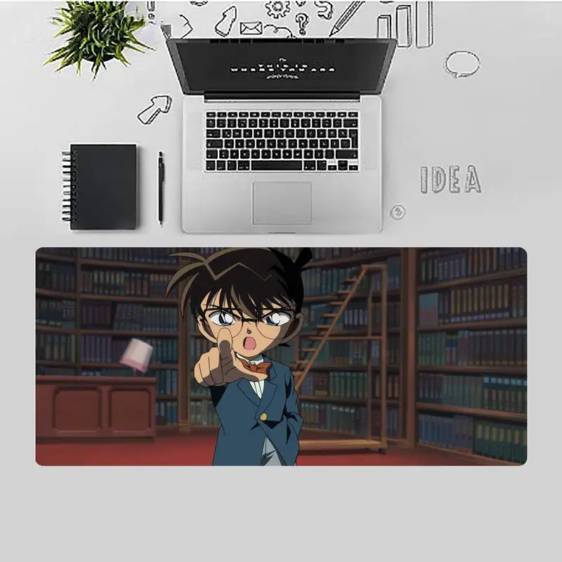

Detective Conan anime Locking Edge Mouse Pad Game Desk Table Protect Game Office Work Mouse Mat pad Non-slip Laptop Cushion