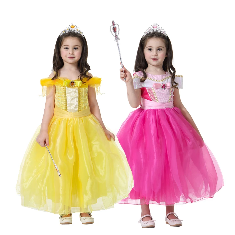 

Carnival Halloween Girl Birthday Party Princess Prince Costume Fairy Tale Beauty Belle Cosplay Party Fancy Dress