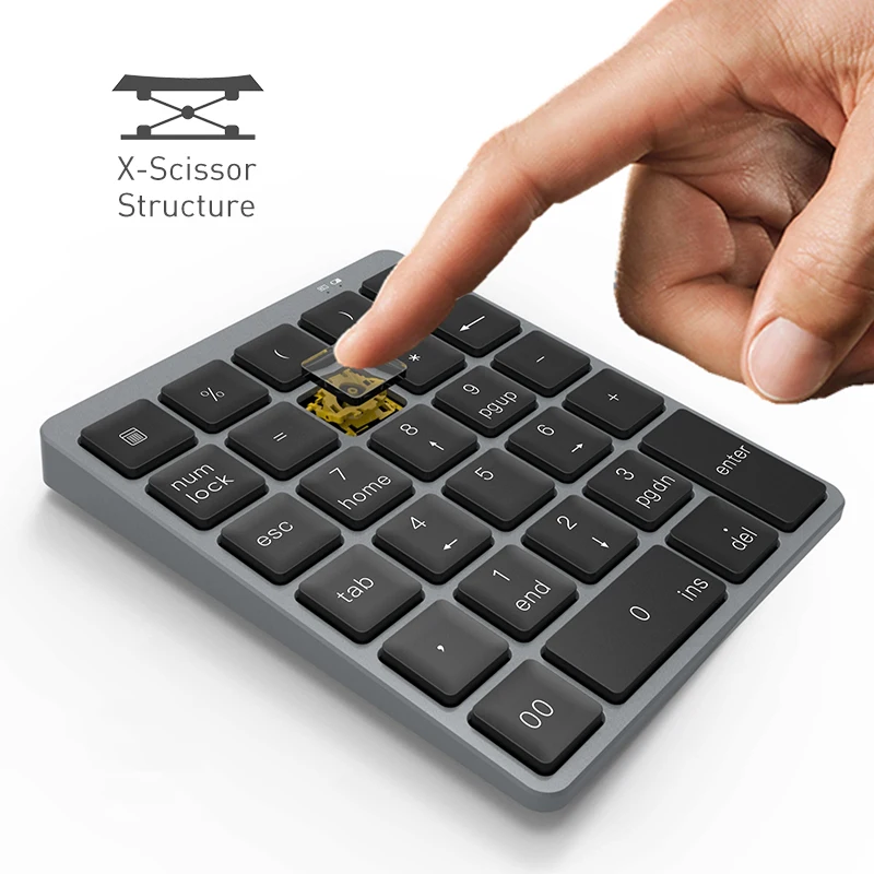 

Bluetooth Numeric Keyboard Wireless Mini Numerical Keypad digital teclado Aluminium Alloy For Windows Laptop financial people