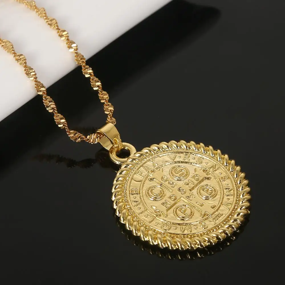 Золотой крест кулон ожерелье христианство классические ювелирные изделия