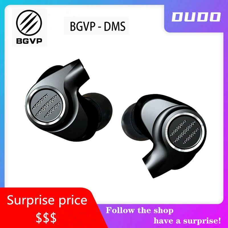 BGVP DMS DD + 6BA HIFI гибридные наушники в ухо музыкальные спортивные беговые монитор с
