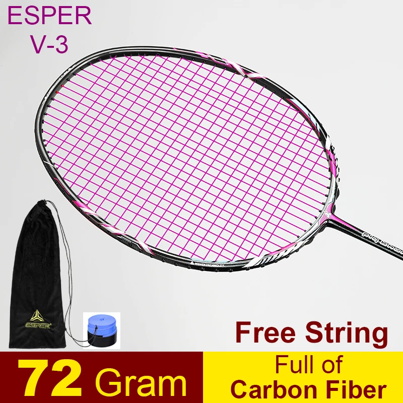 Ракетка для бадминтона ESPER 72 грамм профессиональная легкая ракетка из